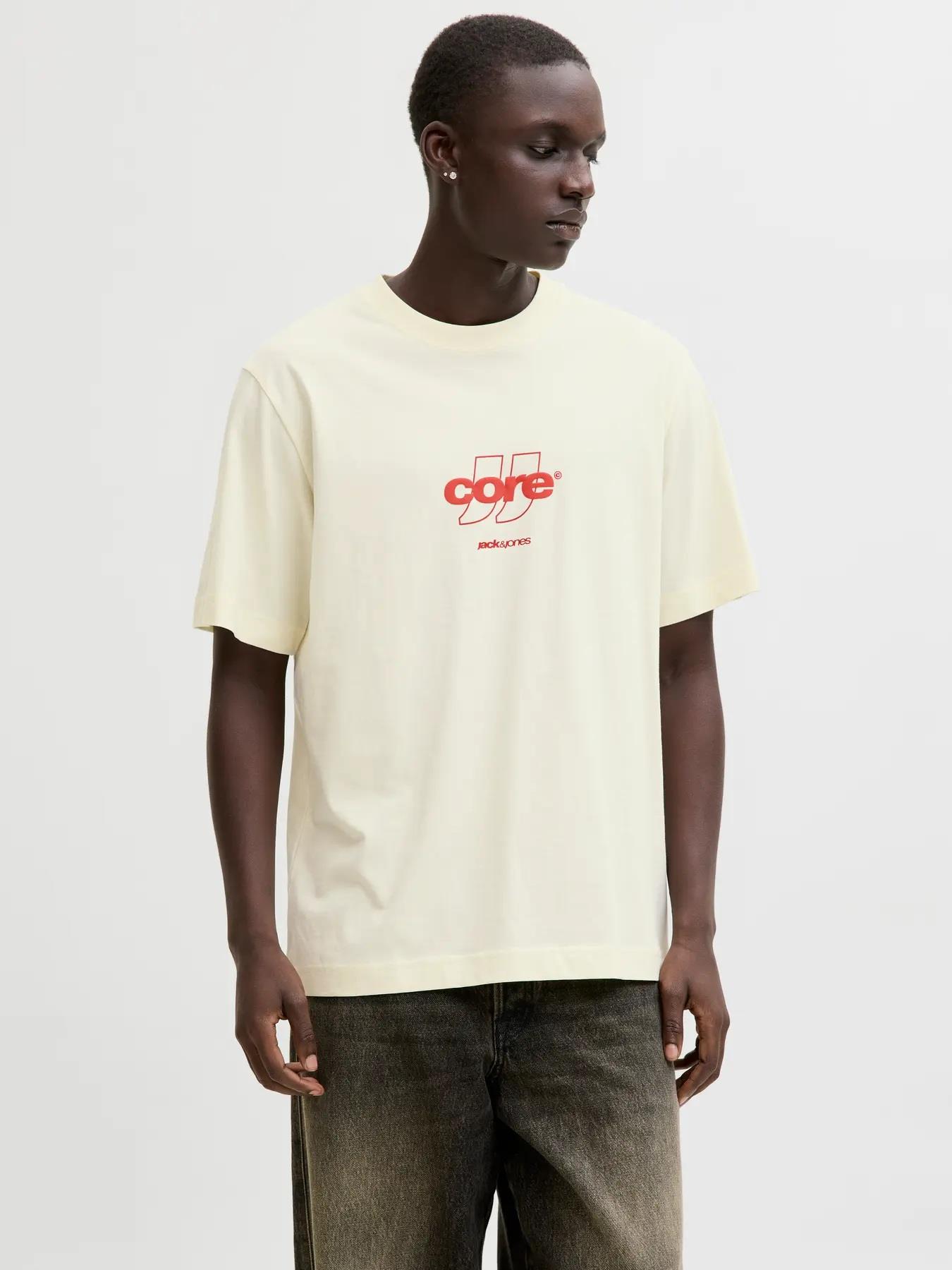 Jack&Jones Core Jcoclub Front Prınt Tee Ss Crew  Neck Erkek T-Shirt 12289868