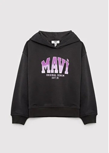 Mavi Logo Baskılı Çocuk Sweatshirt-7S10179-70087