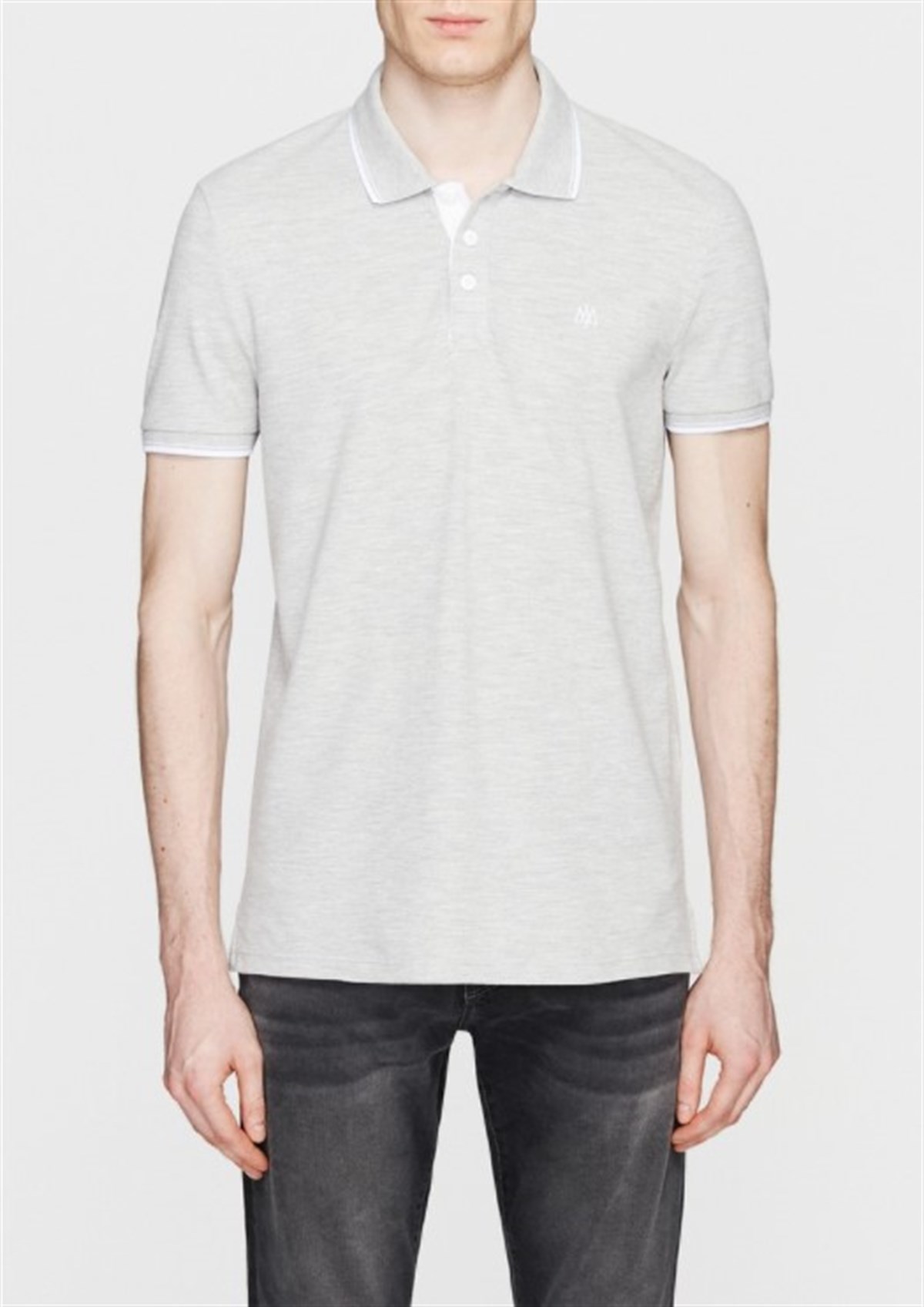 Mavi Polo Tişört Açık Gri Melanj 064164-28387