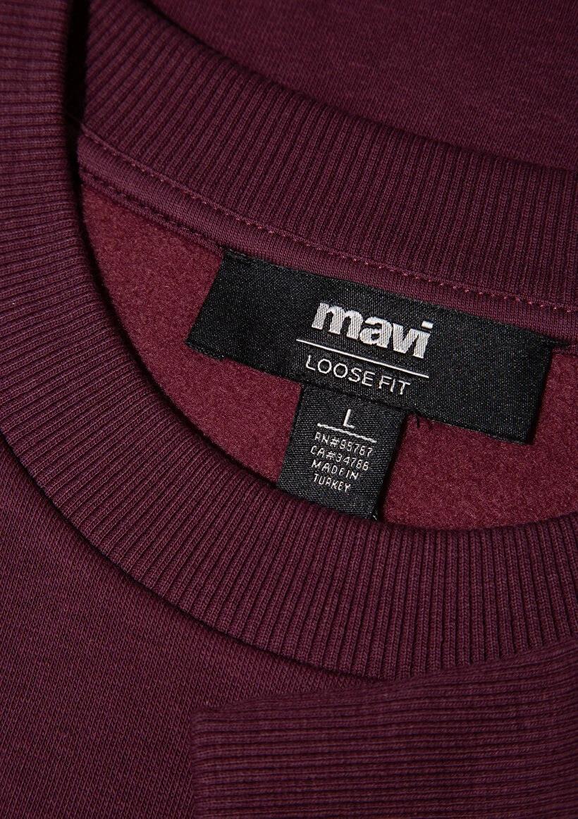 Mavi Bisiklet Yaka   Şarap Bordo Erkek Sweatshirt 0S10276-70434