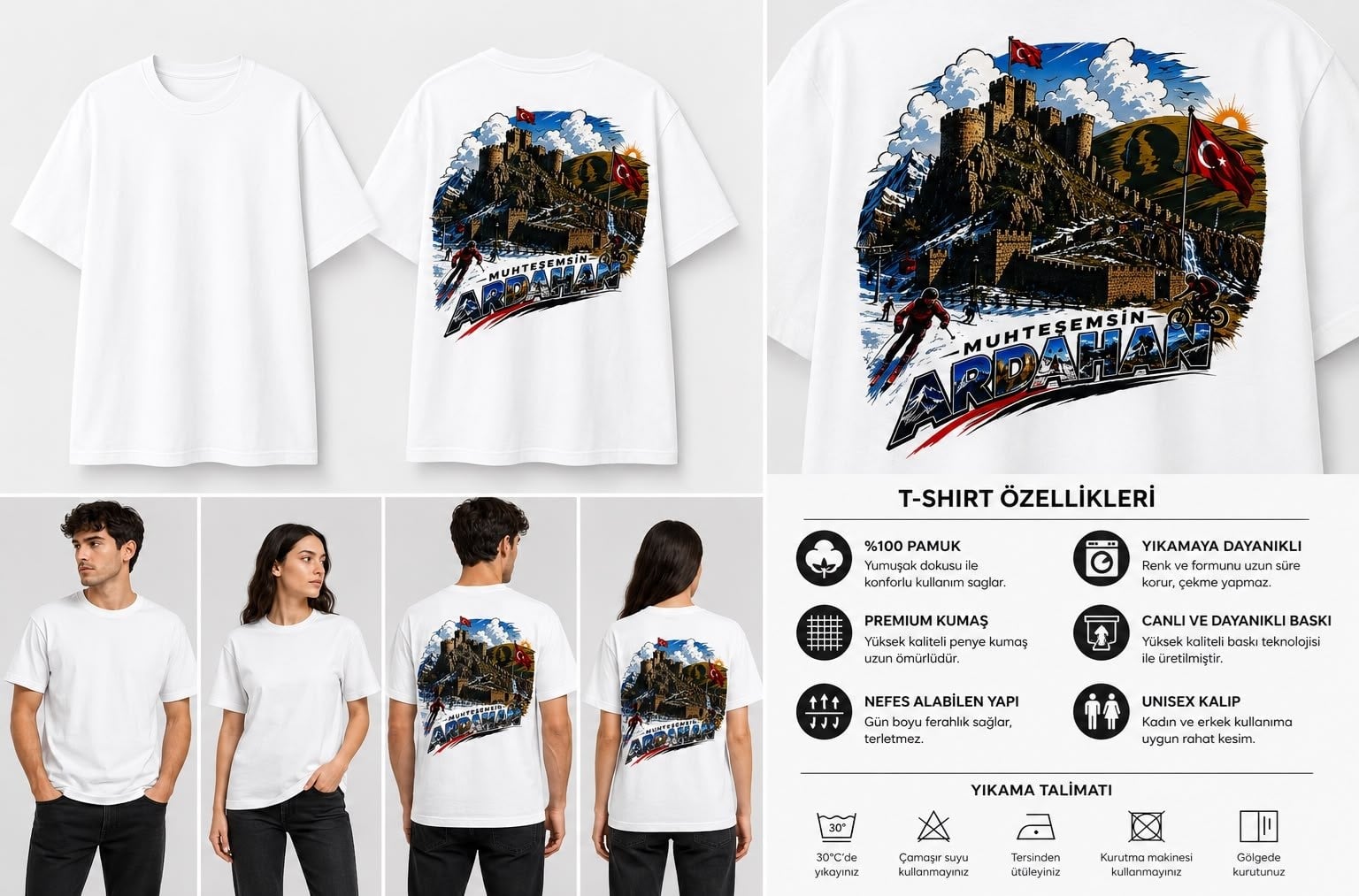 Muhteşemsin Ardahan Özel Baskı Unisex Tişört