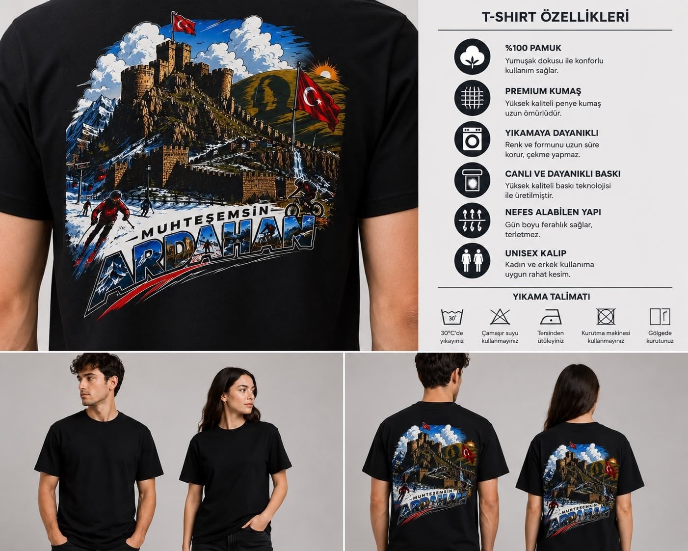 Muhteşemsin Ardahan Özel Baskı Unisex Tişört