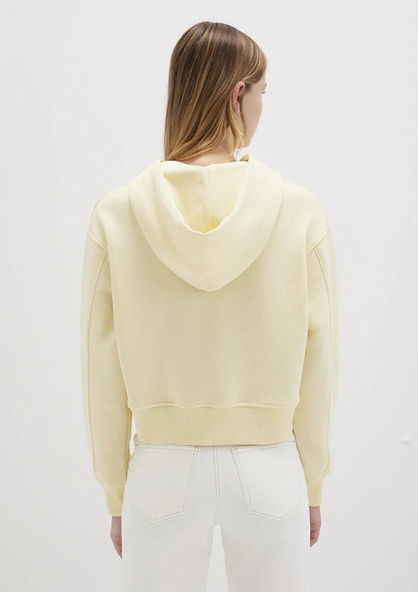 Mavi Kapişonlu  Koyu Krem Kadın Sweatshirt 1S10386-71187