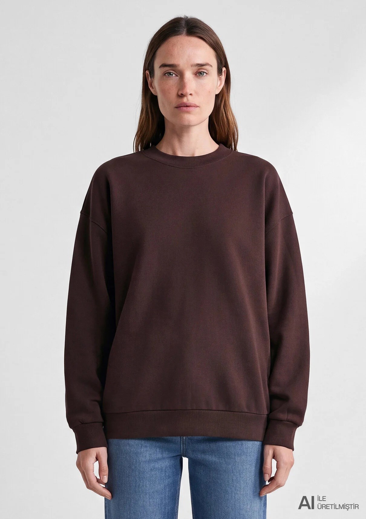 Mavi Yuvarlak Yaka Basıc  Kadın Sweatshirt 1S10576-70240