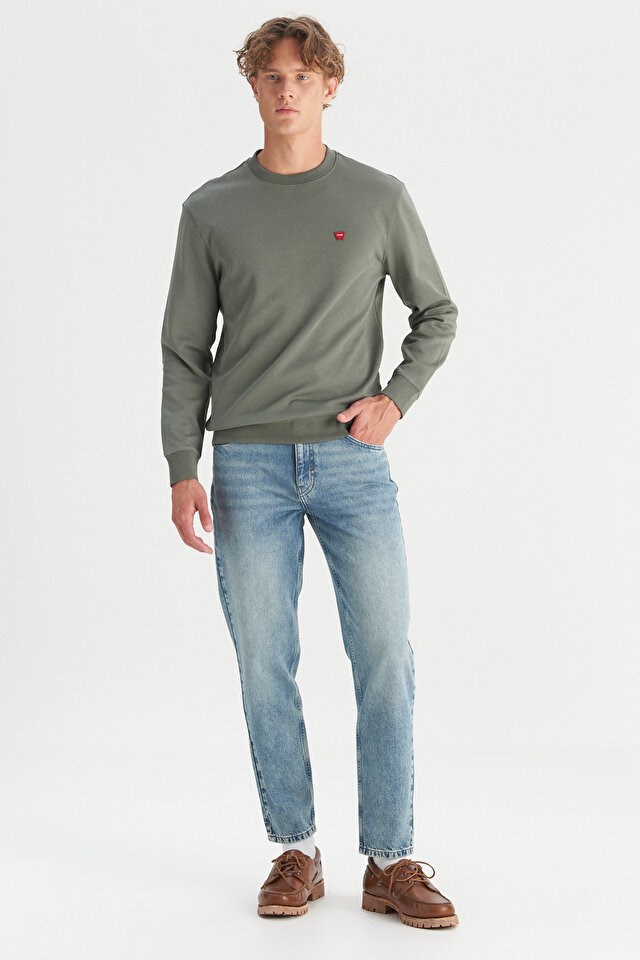 Wrangler Erkek Patch Logo Sweatshirt GW2520255801