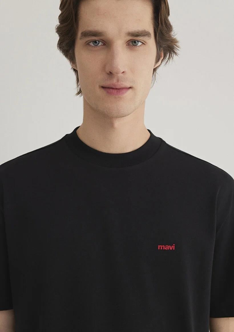 Mavi Baskılı  Siyah Erkek T-Shirt 0612216-900