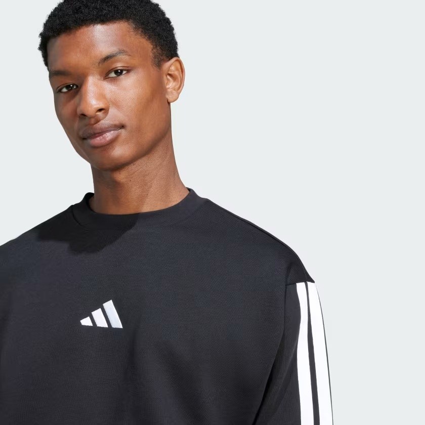 Adidas M 3S Fl Swt   Black/Whıte Erkek Sweatshirt JE6304