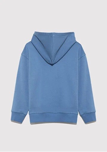 Mavi Mavi Logo Baskılı Kapşonlu  Çocuk Sweatshirt 6S10143-83767