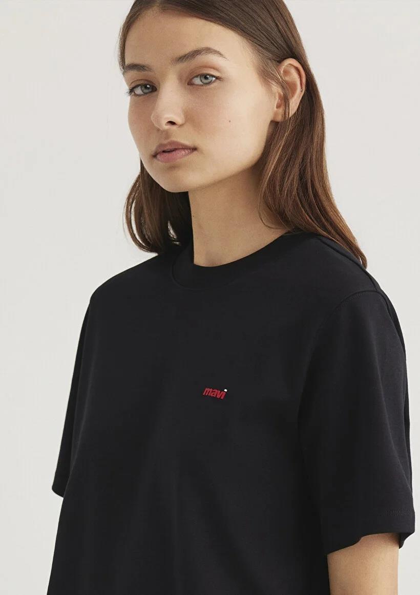 Mavi Kısa Kollu  Siyah Kadın T-Shirt 1612122-900
