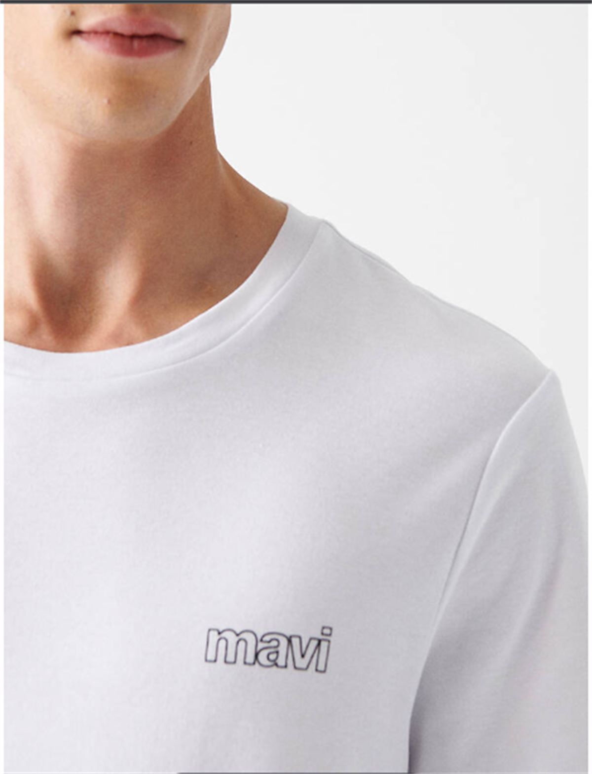 Mavi Logo Baskılı Beyaz Basic Tişört 0610360-620