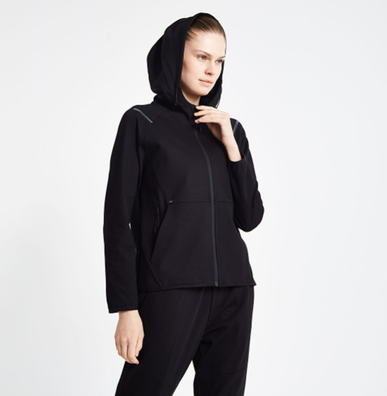 Lescon 24N-2138 Fermuarlı Kapşonlu Üst Sweatshirt Kadın
