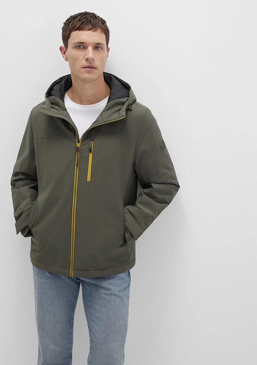 Mavi Kapüşonlu  Kambaba Erkek Mont 0110606-88487