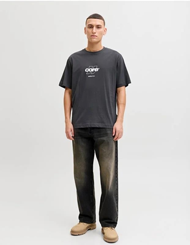 Jack&Jones Core Jcoclub Front Prınt Tee Ss Crew  Neck Erkek T-Shirt 12289868