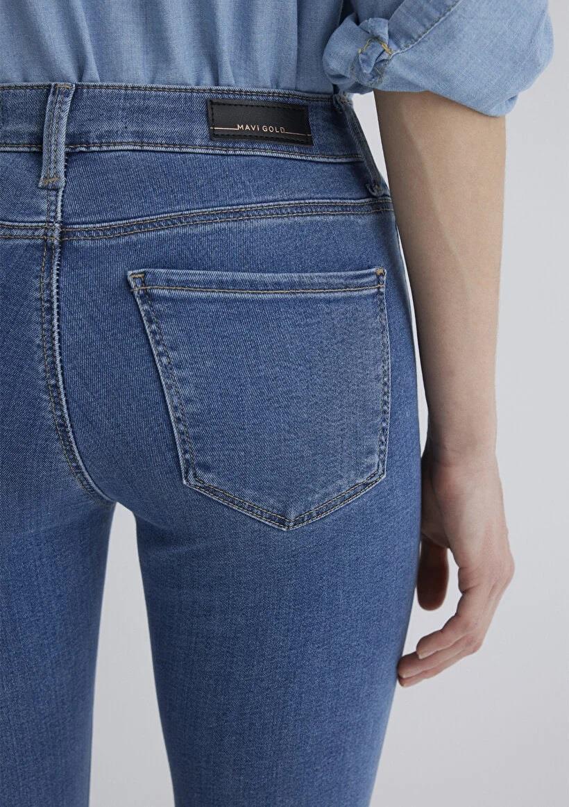 Mavi Tess Mid Brushed Gold Kadın Jean 100328-89570