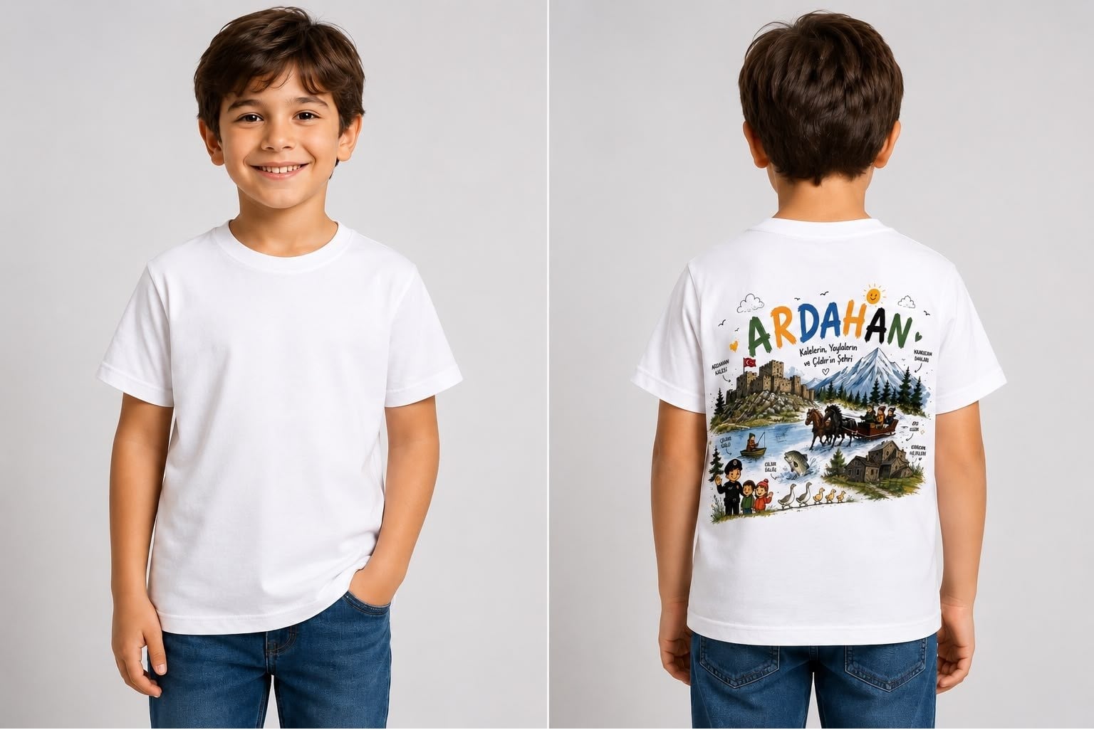 Muhteşemsin Ardahan Özel Baskı Unisex Çocuk Tişört