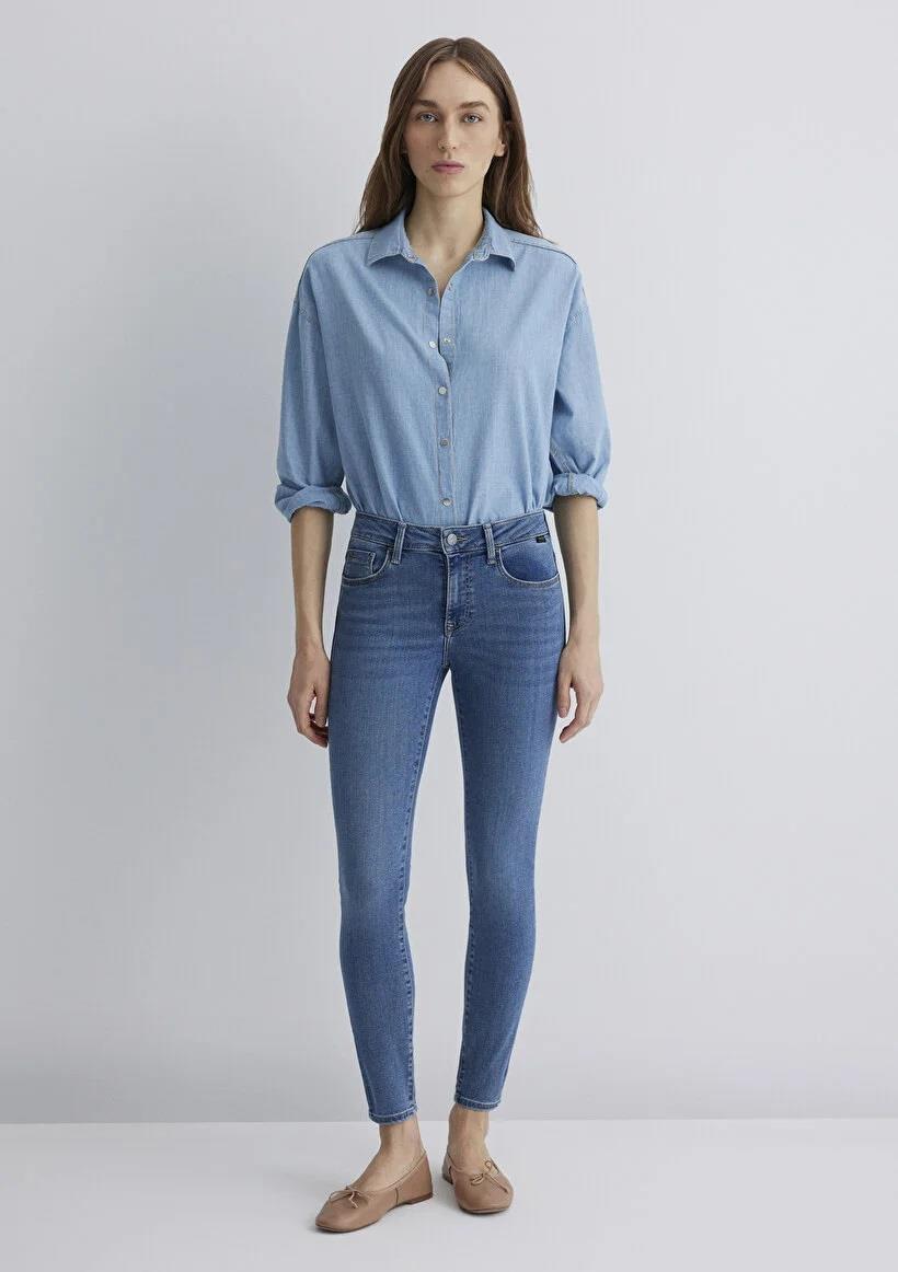 Mavi Tess Mid Brushed Gold Kadın Jean 100328-89570