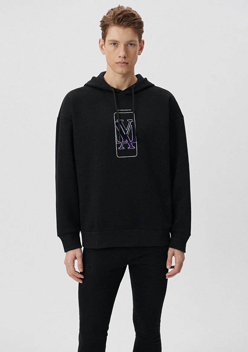 Mavi Logo Baskılı Kapüşonlu Erkek Sweatshirt 0610958-900