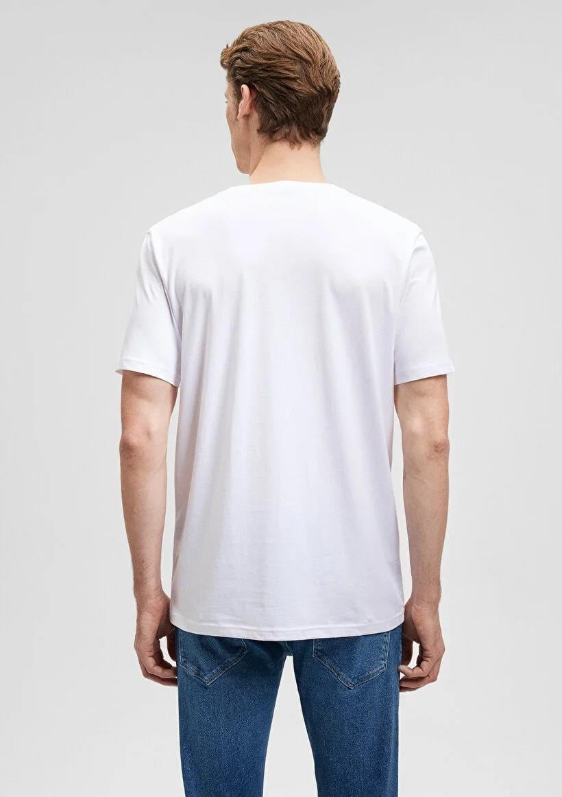 Mavi V Yaka T-shirt 065586-620