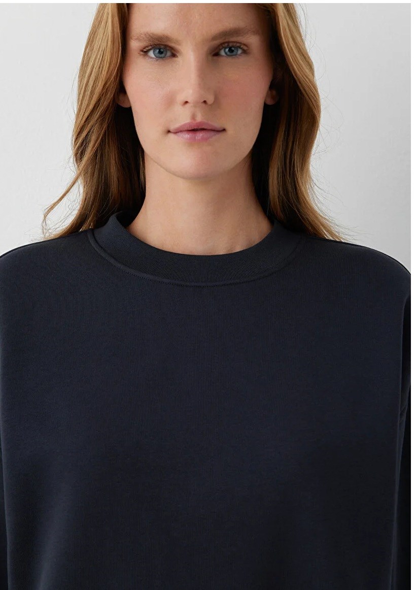 Mavi Yuvarlak Yaka Basıc  Kadın Sweatshirt 1S10576-70499