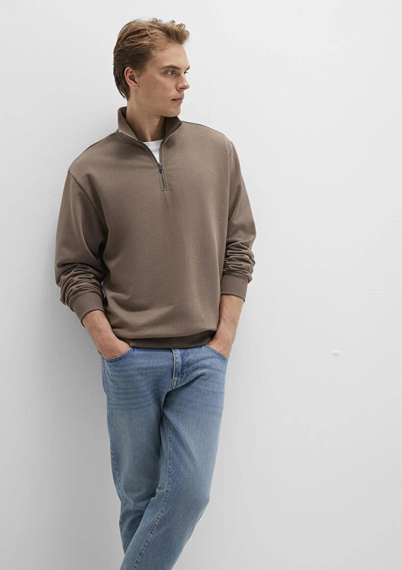Mavi Half Zıp  Walnut Erkek Sweatshirt 0S10419-70380