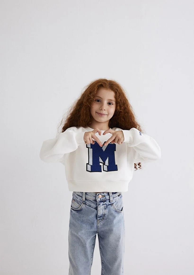Mavi M Armalı Çocuk Sweatshirt 7S10079-70057