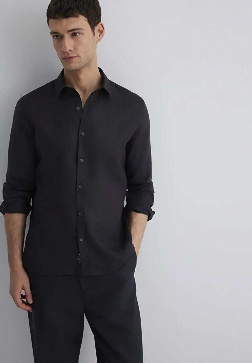 Mavi Erkek Uzun Kol Kot Gömlek 0211466-900