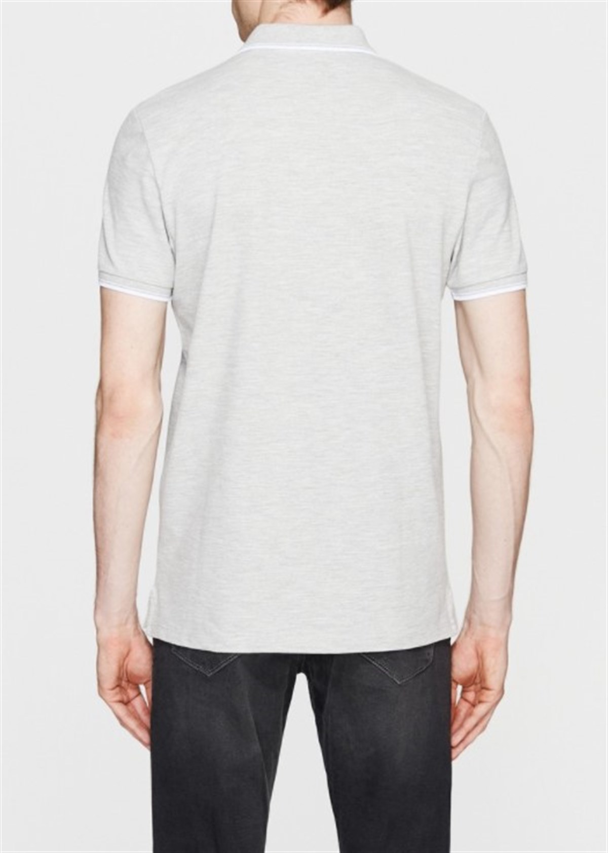 Mavi Polo Tişört Açık Gri Melanj 064164-28387
