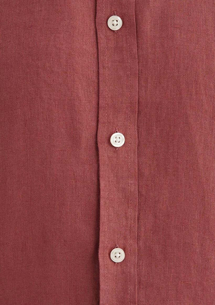 Mavi Uzun Kol Kiremit Erkek Gömlek 0211466-71100