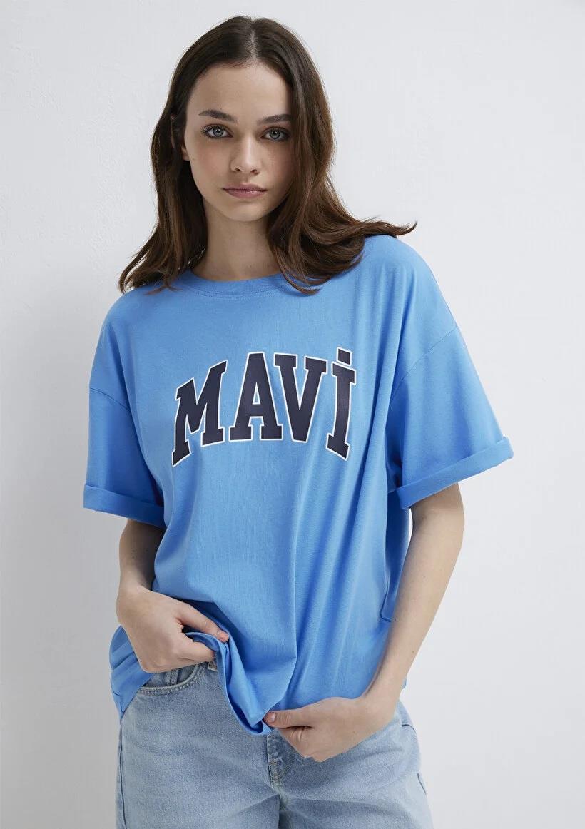 Mavi Mavi Baskılı Kadın T-shirt 1600843-91478