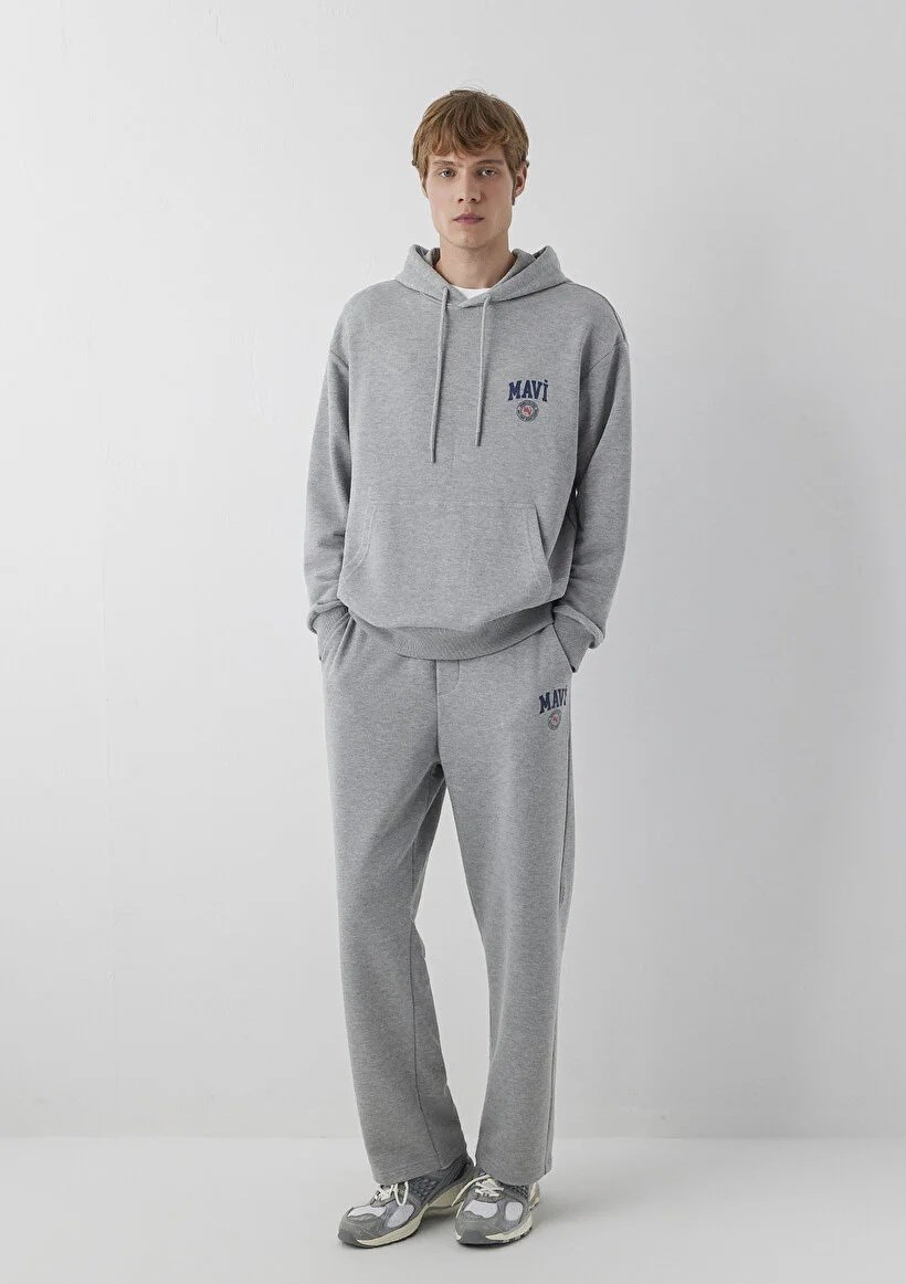 Mavi Logo Baskılı Kapşönlu  Erkek Sweatshırt-0S10656-80018