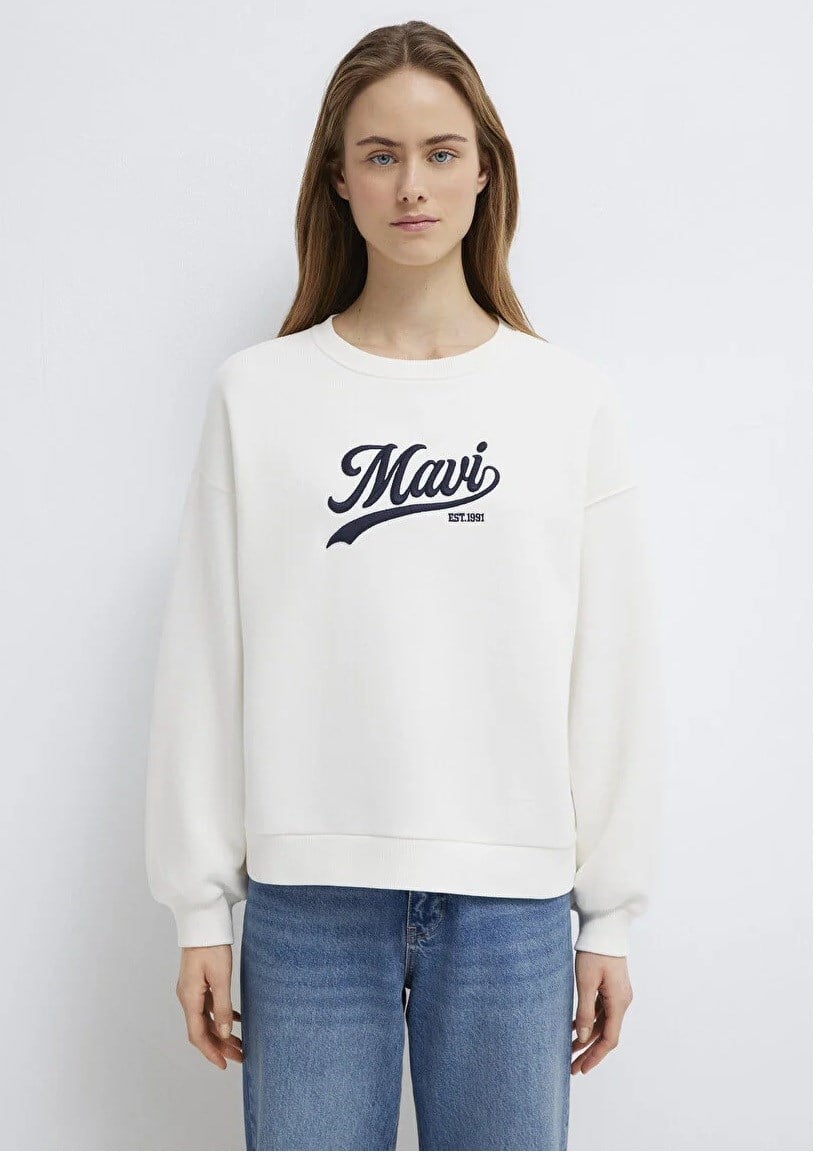 Mavi Logo Baskılı  Kadın Sweatshirt 1S10419-80194