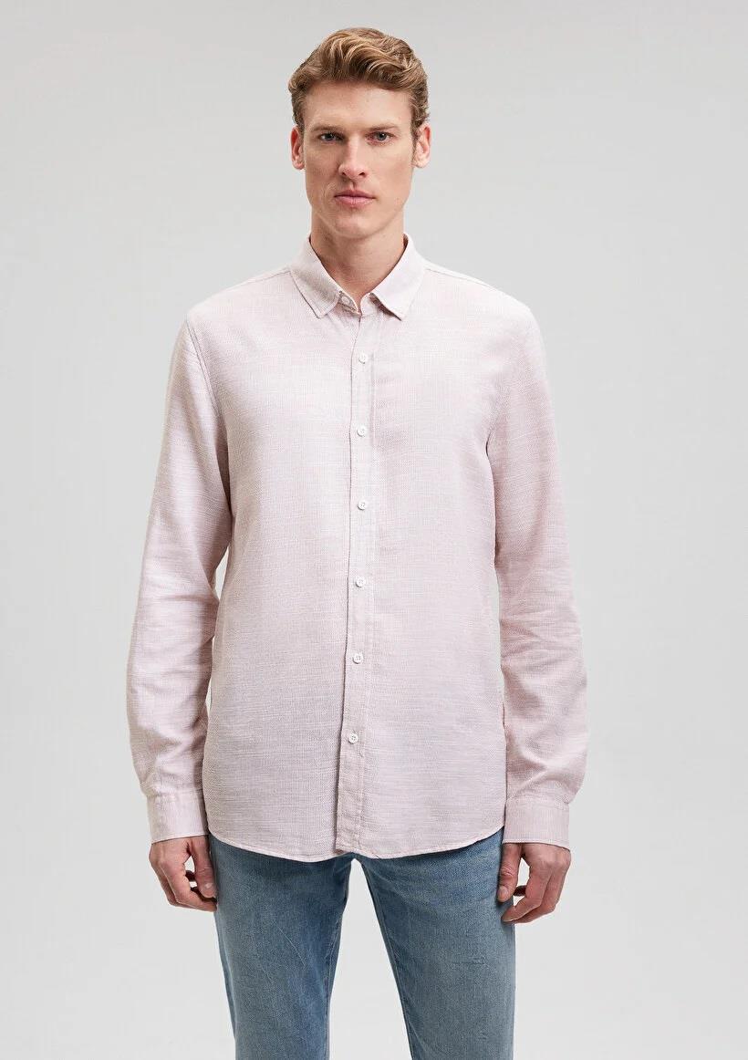 Mavi Uzun Kol Mocha Mousse Erkek Gömlek