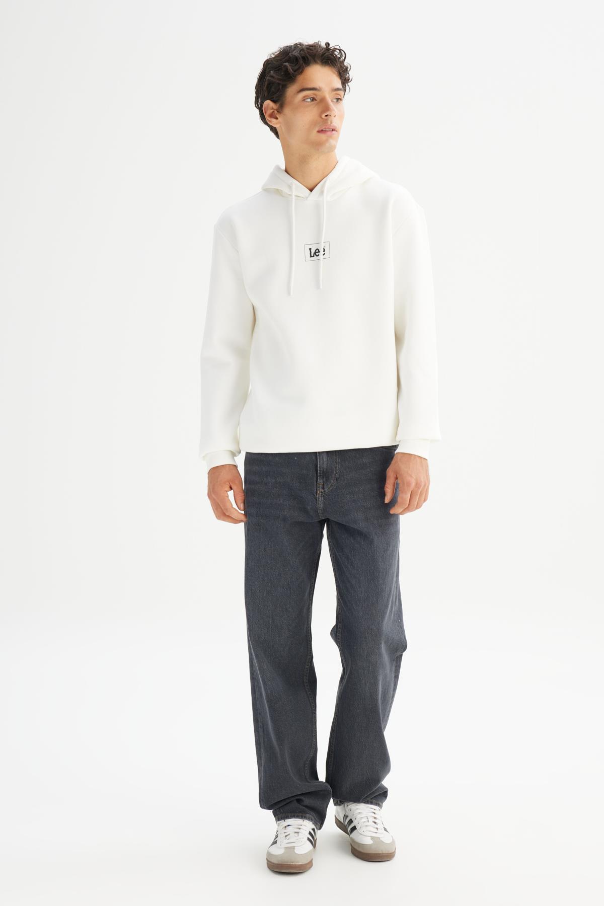 Lee Erkek Mid Logo Hoodie Sweatshirt L212302990