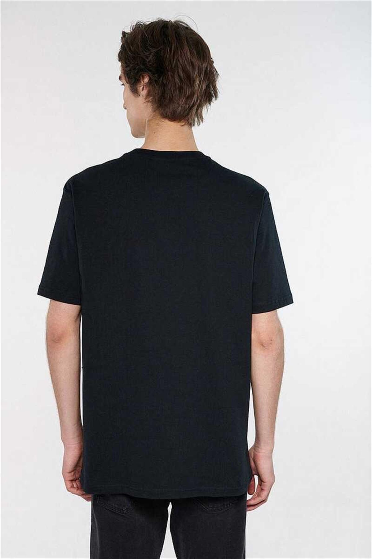Mavi Logo Nakışlı  Siyah Erkek T-Shirt 067074-900