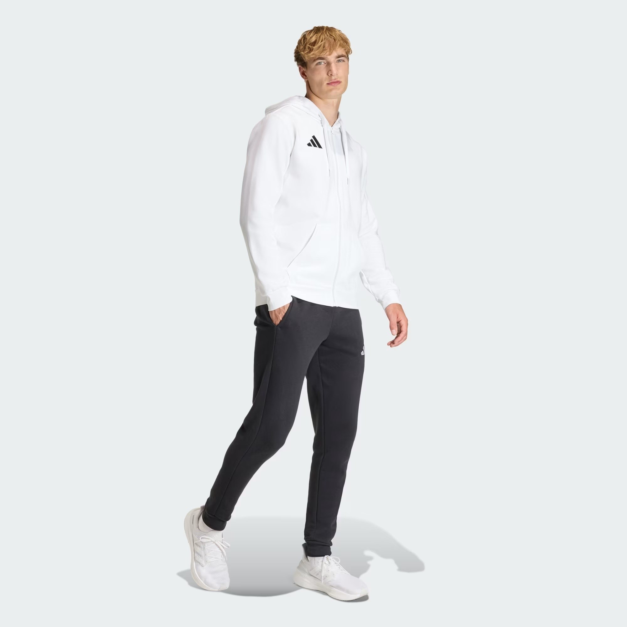 Adidas Ent26 Fz Hood Whıte/Black Erkek Sweatshirt KF5943