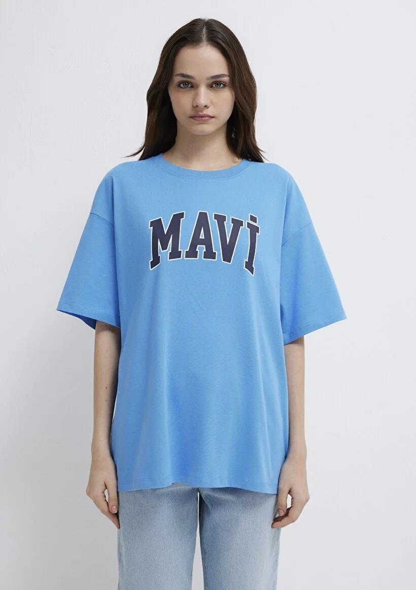 Mavi Mavi Baskılı Kadın T-shirt 1600843-91478