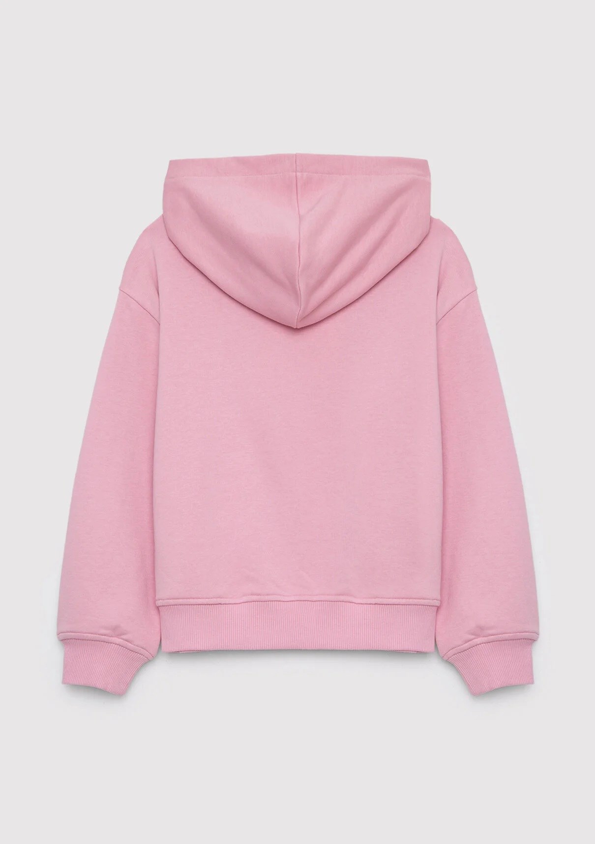 Mavi Kapüşonlu Pembe Sweatshirt