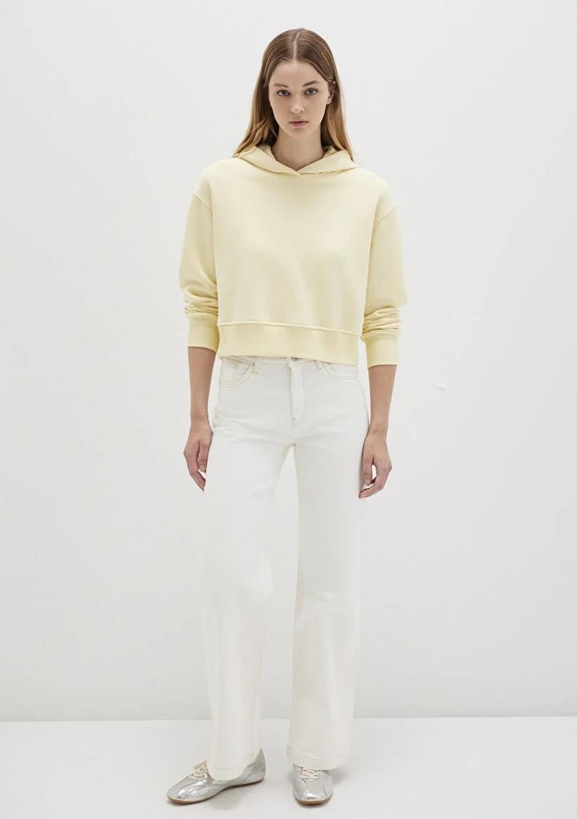 Mavi Kapişonlu  Koyu Krem Kadın Sweatshirt 1S10386-71187