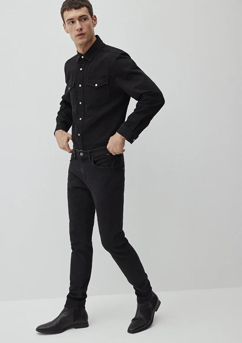 Mavi James Deep Smoke Lux Black Erkek Jean