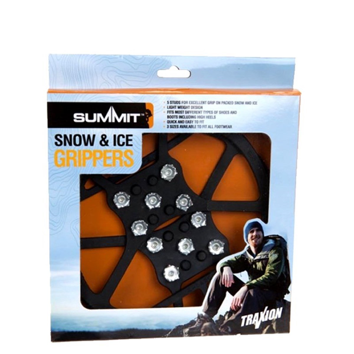 Summit Traxion Kar Buz Ve Çamur İçin Ayakkabı Kayma Önleyici Çivi Takviyeli Taban Desteği 090-376