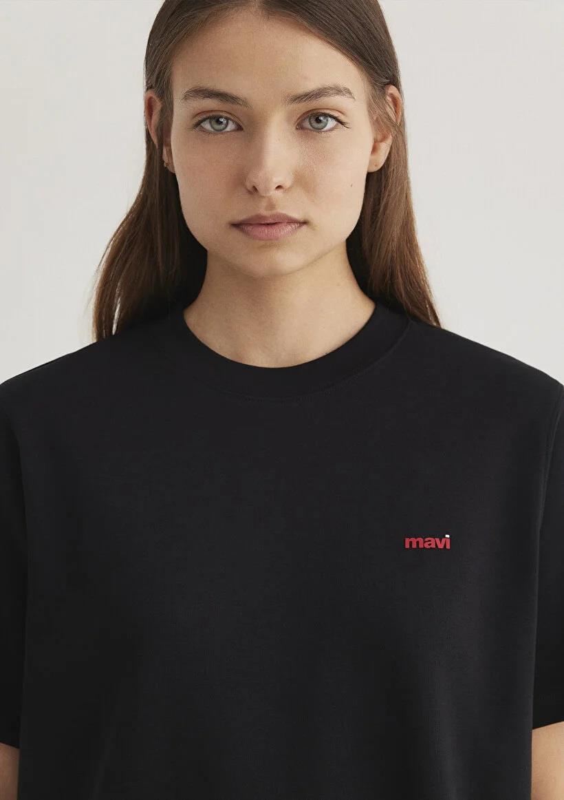 Mavi Kısa Kollu  Siyah Kadın T-Shirt 1612122-900