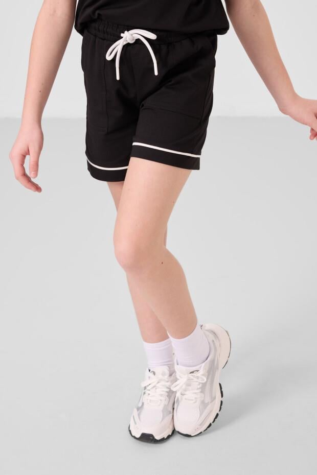 Tommy Life Kız Garson Şort Takım O Yaka/Sort T17KG-75183