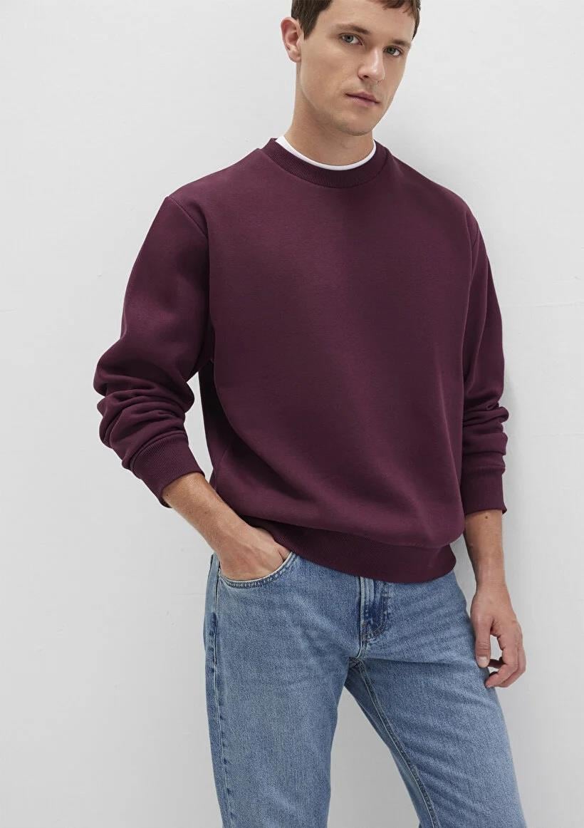 Mavi Bisiklet Yaka   Şarap Bordo Erkek Sweatshirt 0S10276-70434