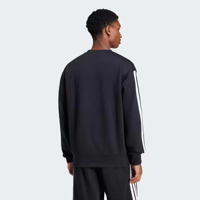 Adidas M 3S Fl Swt   Black/Whıte Erkek Sweatshirt JE6304