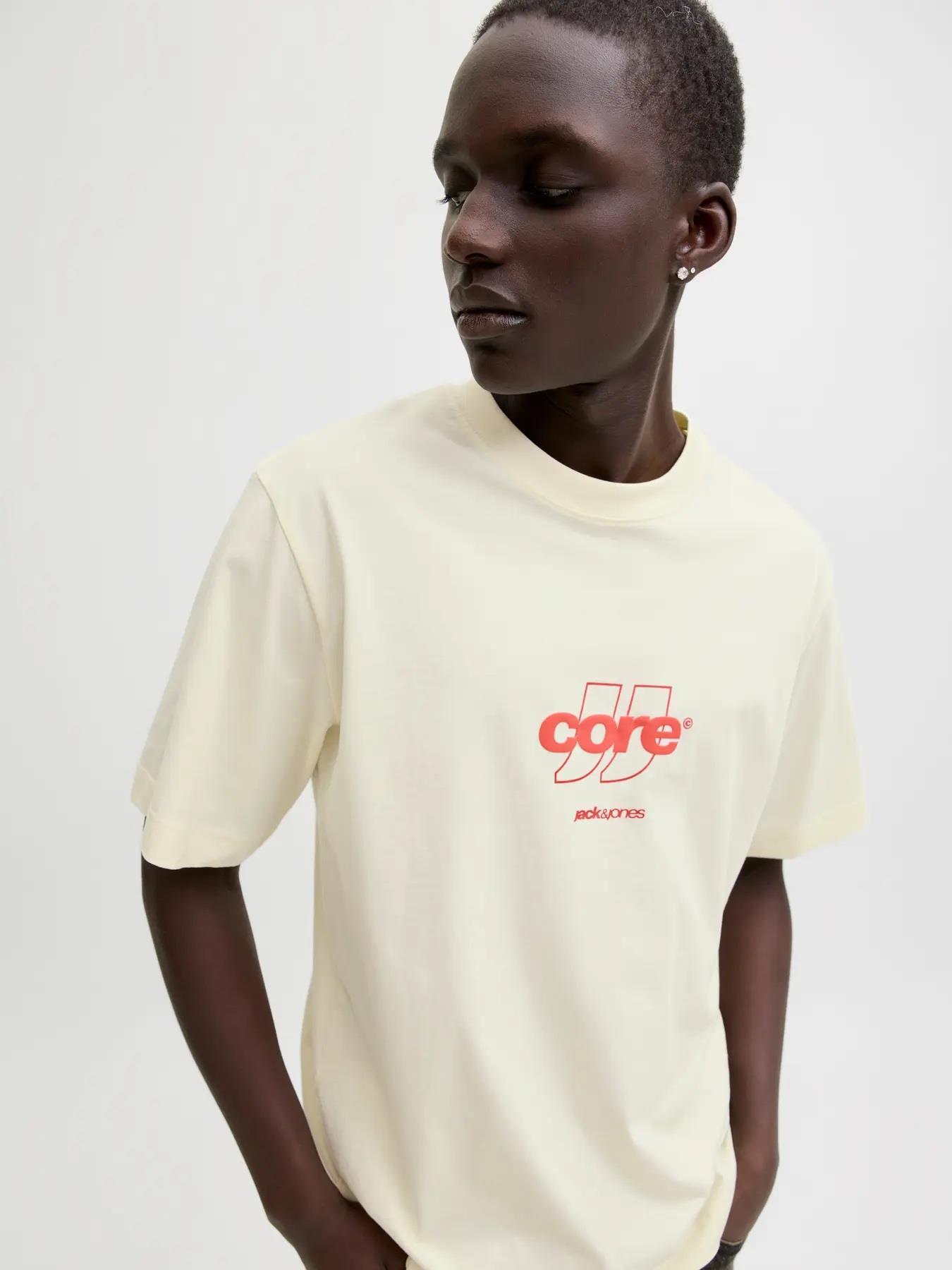 Jack&Jones Core Jcoclub Front Prınt Tee Ss Crew  Neck Erkek T-Shirt 12289868