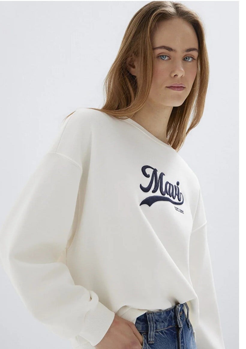 Mavi Logo Baskılı  Kadın Sweatshirt 1S10419-80194
