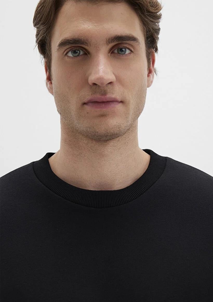 Mavi Bisiklet Yaka   Siyah Erkek Sweatshirt 0S10276-900