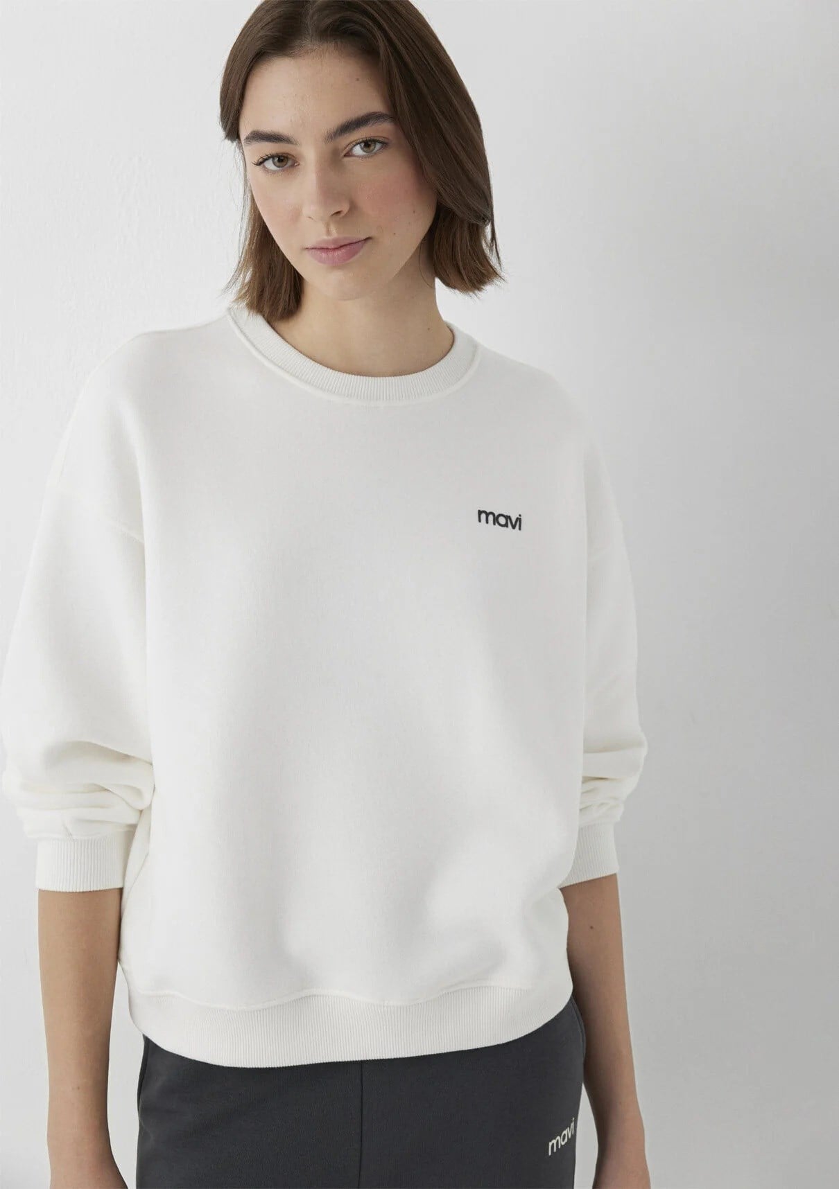 Mavi Yuvarlak Yaka Kadın Sweatshirt 1S10490-80194