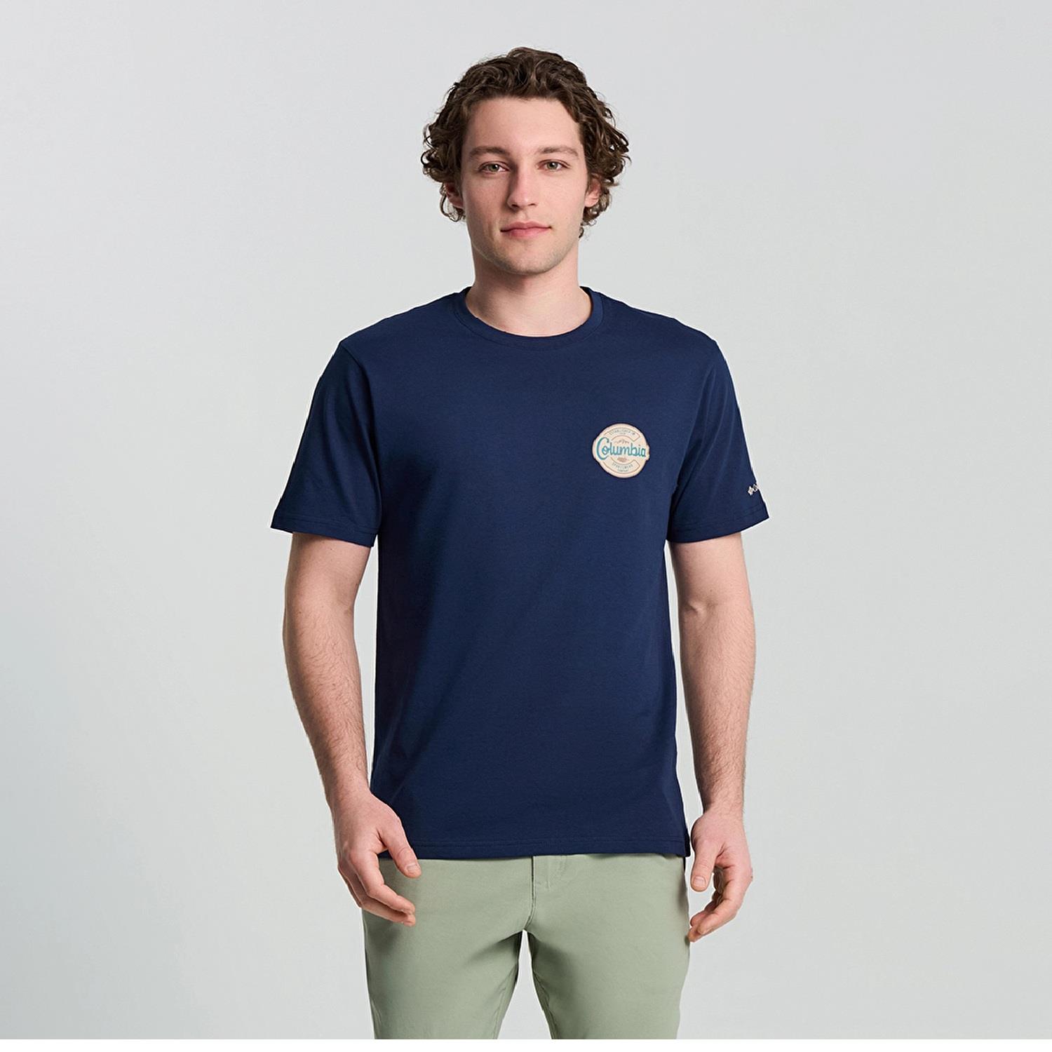 Columbia  Csc M Button Stamp Scrıpted Ss Tee Erkek Kısa Kollu T-Shirt