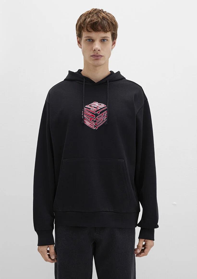 Mavi Mavi 1991 Kapüşonlu  Siyah Erkek Sweatshirt 0S10397-900